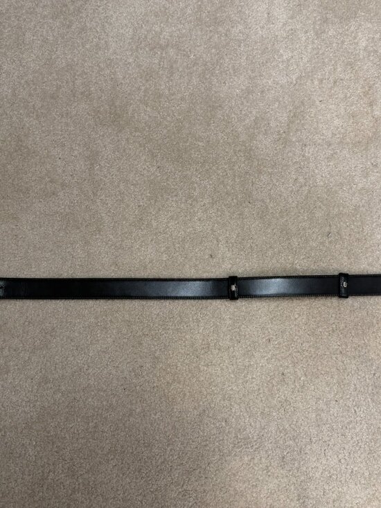 VGUC Gucci Black/Brown Reversible Leather G Logo Belt Silver Hardware Size 70/28 main image 4